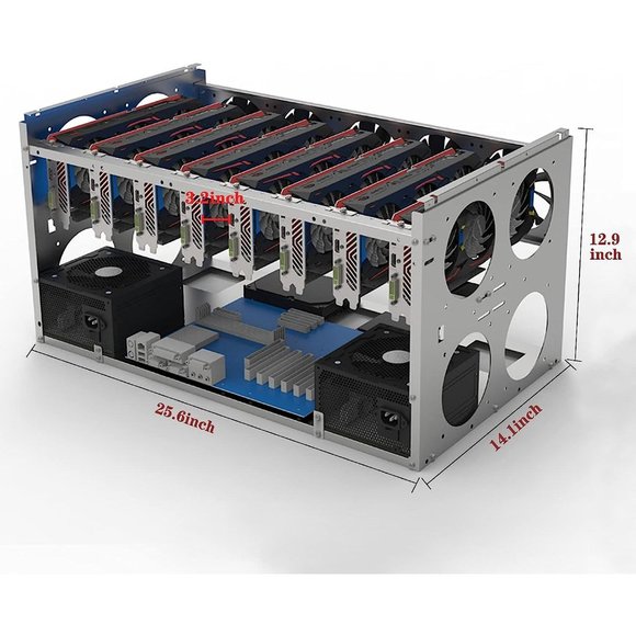 Silver Computer Mining Rig Frame - Picture 3 of 3